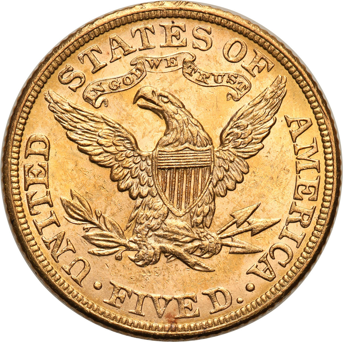 USA 5 dolarów 1885 Filadelfia - WYŚMIENITE